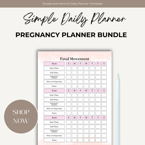 Pregnancy Planner Bundle | My Pregnancy Journal, Baby Memory Book, Newborn Planner | Digital Pregnancy Organizer, Baby Milestone Tracker, New Mom Gift - Image 3