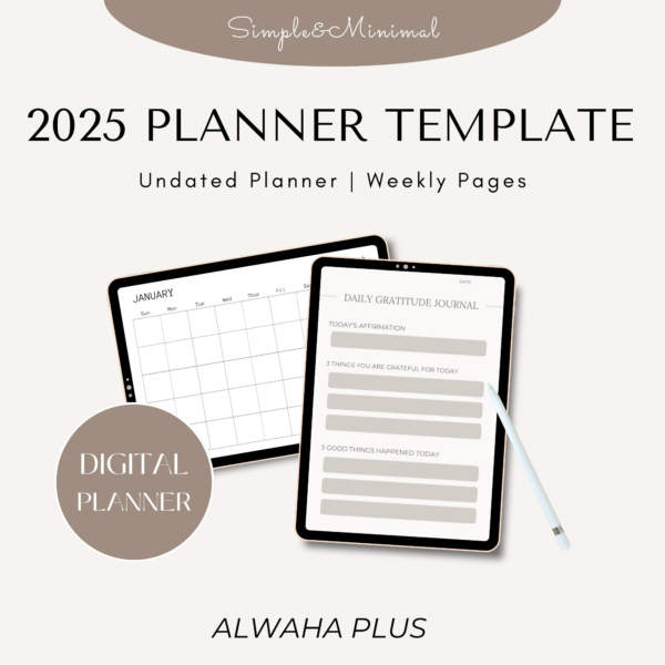 2025 Planner Template Bundle | Printable Digital Planners | Savings Tracker, Budget Planner, Habit Tracker, Self-Care & Wellness Planner, ADHD Planner, Daily Journal, Wedding & Pregnancy Planner - Image 3