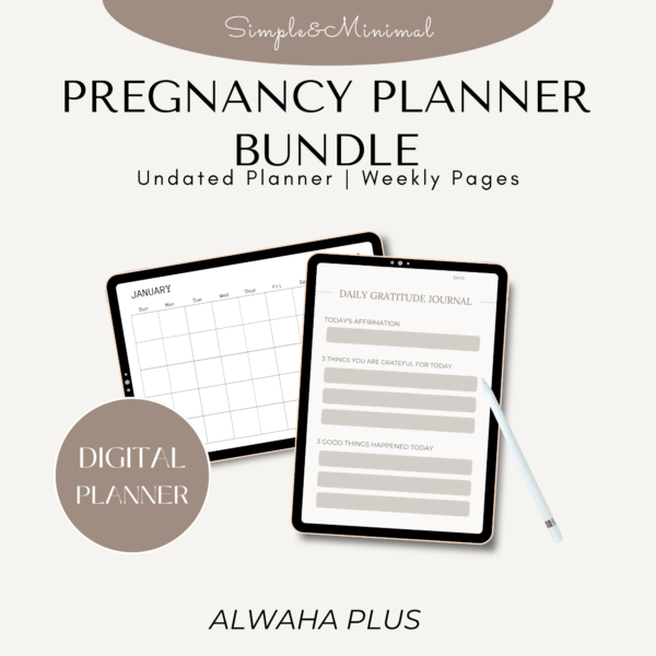 Pregnancy Planner Bundle | My Pregnancy Journal, Baby Memory Book, Newborn Planner | Digital Pregnancy Organizer, Baby Milestone Tracker, New Mom Gift - Image 4