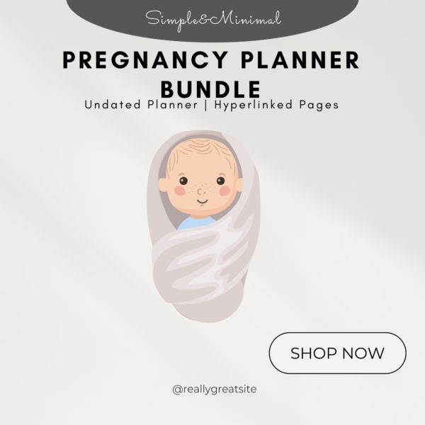 Pregnancy Planner Bundle | My Pregnancy Journal, Baby Memory Book, Newborn Planner | Digital Pregnancy Organizer, Baby Milestone Tracker, New Mom Gift