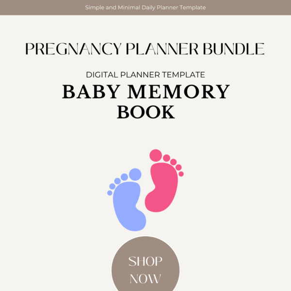 Pregnancy Planner Bundle | My Pregnancy Journal, Baby Memory Book, Newborn Planner | Digital Pregnancy Organizer, Baby Milestone Tracker, New Mom Gift - Image 8