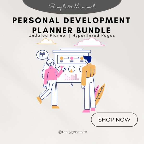 Personal Development Planner Bundle | Self Care, Life, Goal Setting, Manifestation, Wellness & Productivity Planners | Printable & GoodNotes - Image 3