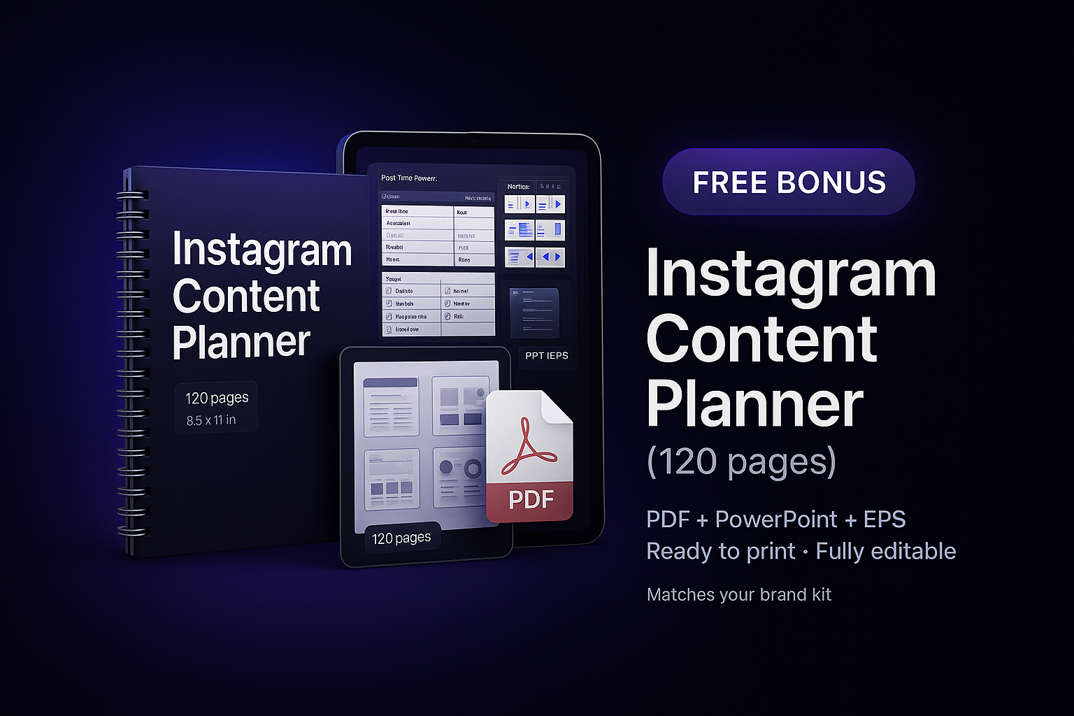 Instagram Content Planner Mockup