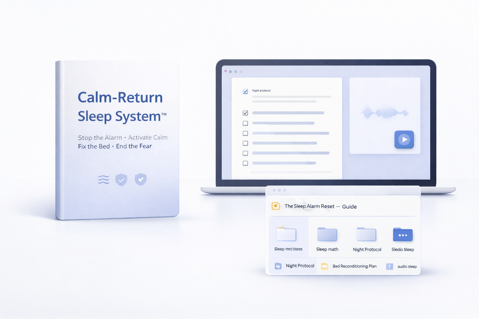 Calm-Return Sleep System bundle mockup