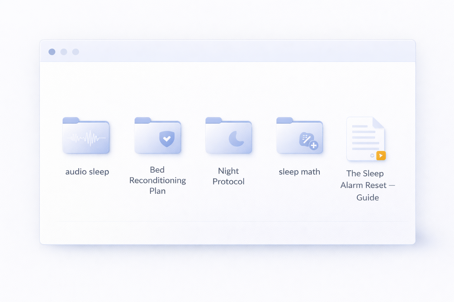 Folder layout preview of the system components