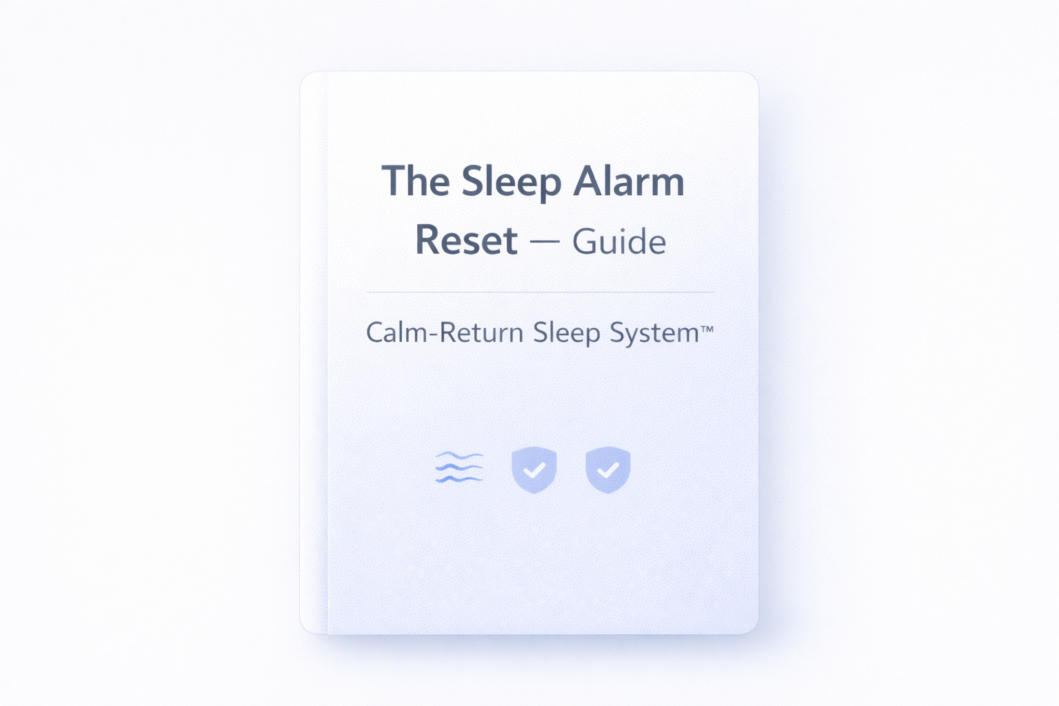 The Sleep Alarm Reset guide cover