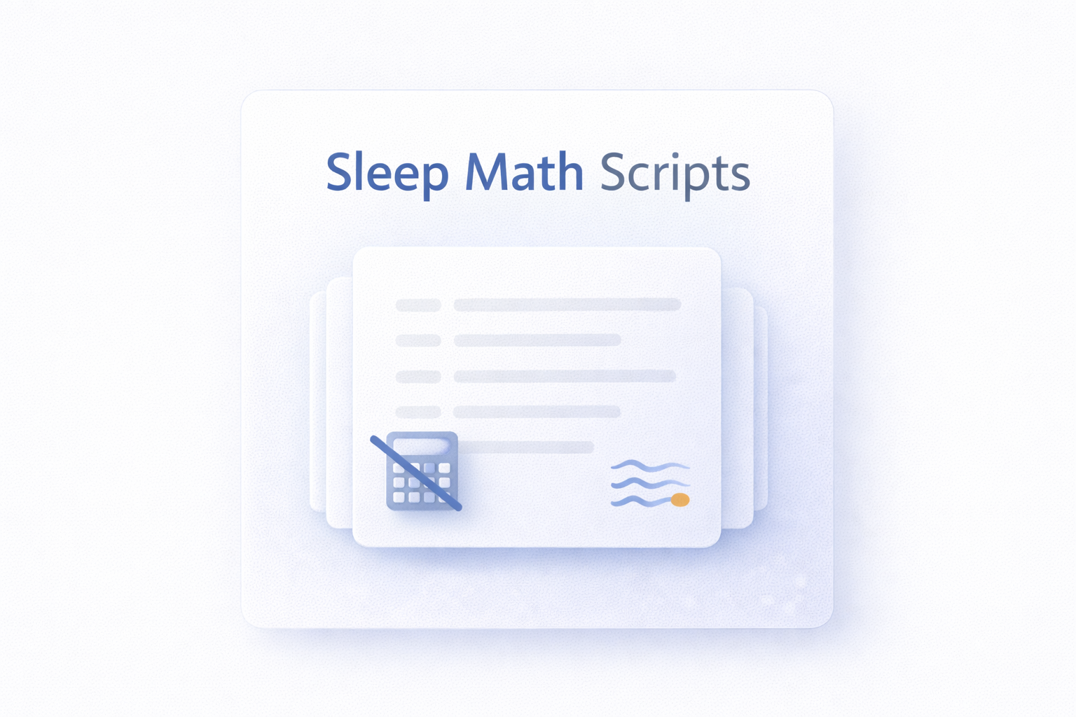 Sleep math scripts preview