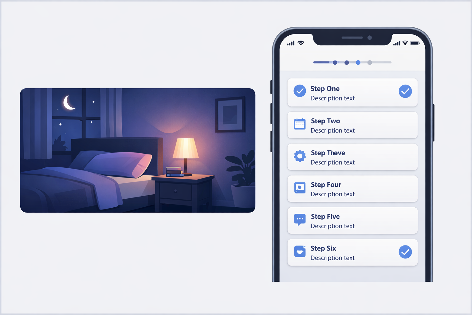 Snapshot of the Quick Mobile Version steps