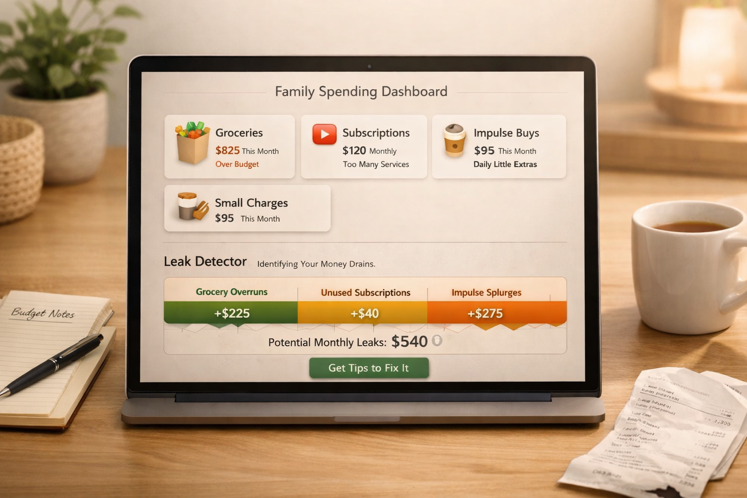Find your money leaks by reviewing spending and spotting the categories draining your budget